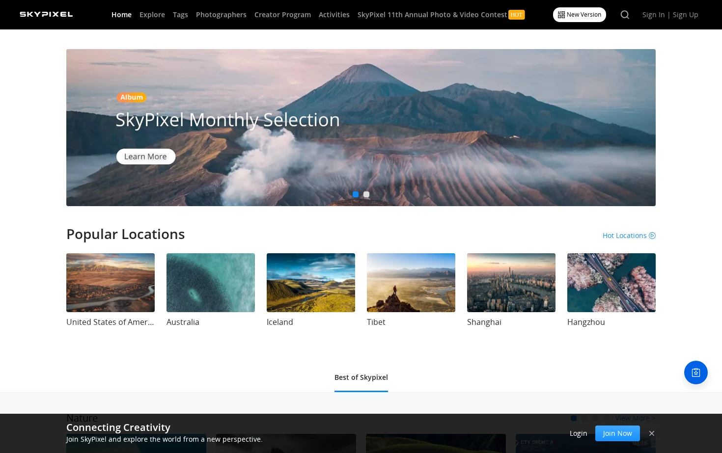 SkyPixel 页面快照